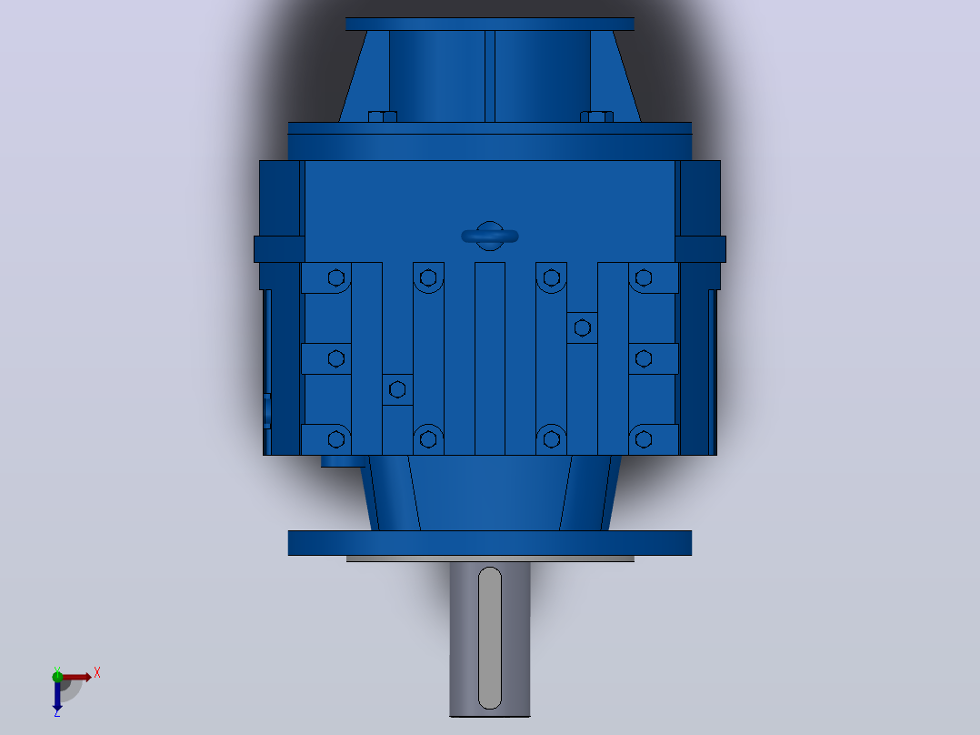 RF107ZP斜齿轮减速机RF107-8.07-M1-P100-Φ350俯视图