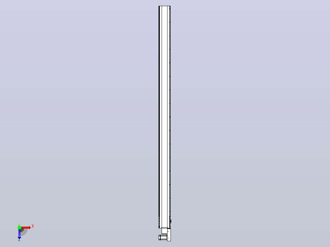 皮带直线轴半封闭可选导轨TPA-HNB-175D-140-L3000-MR-C-P75-N3俯视图