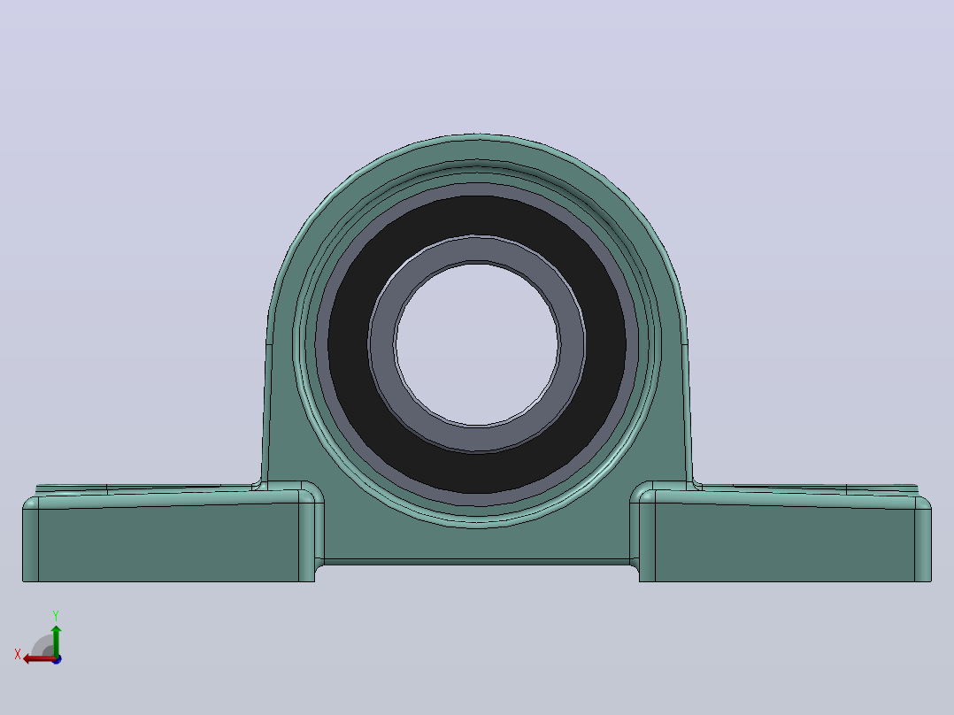 轴承座User Library-UCP205 PILLOW BLOCK -1后视图
