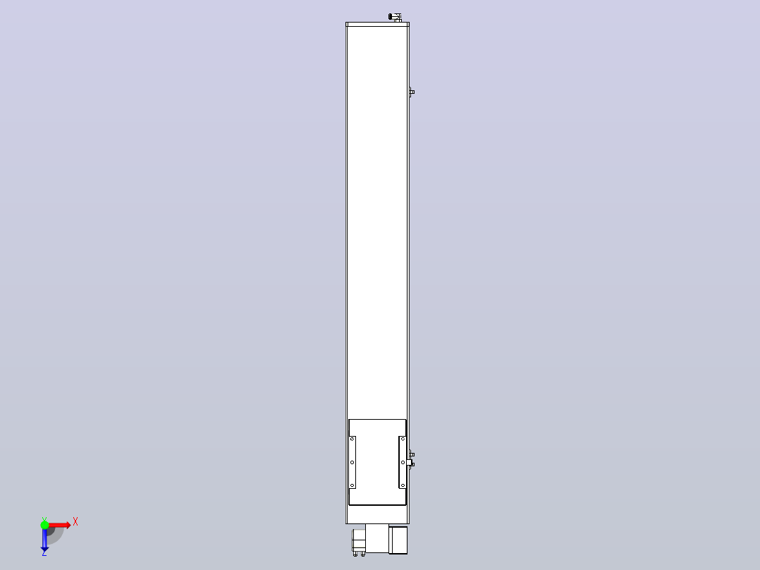 MCB17无尘皮带滑台[MCB17-L40-1000-RD-P40-C3]俯视图
