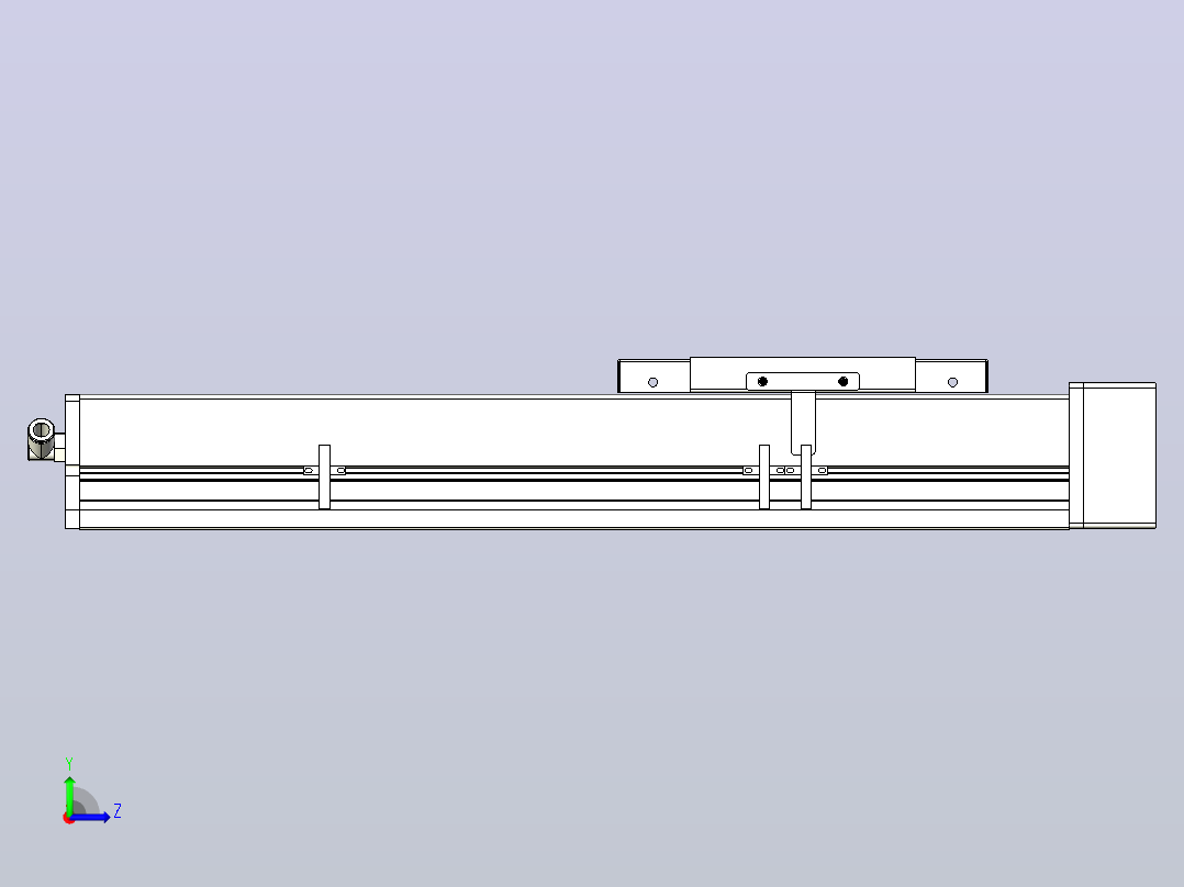 MCH17无尘螺杆滑台[MCH17-L#-300-BL-P40-C3]左视图