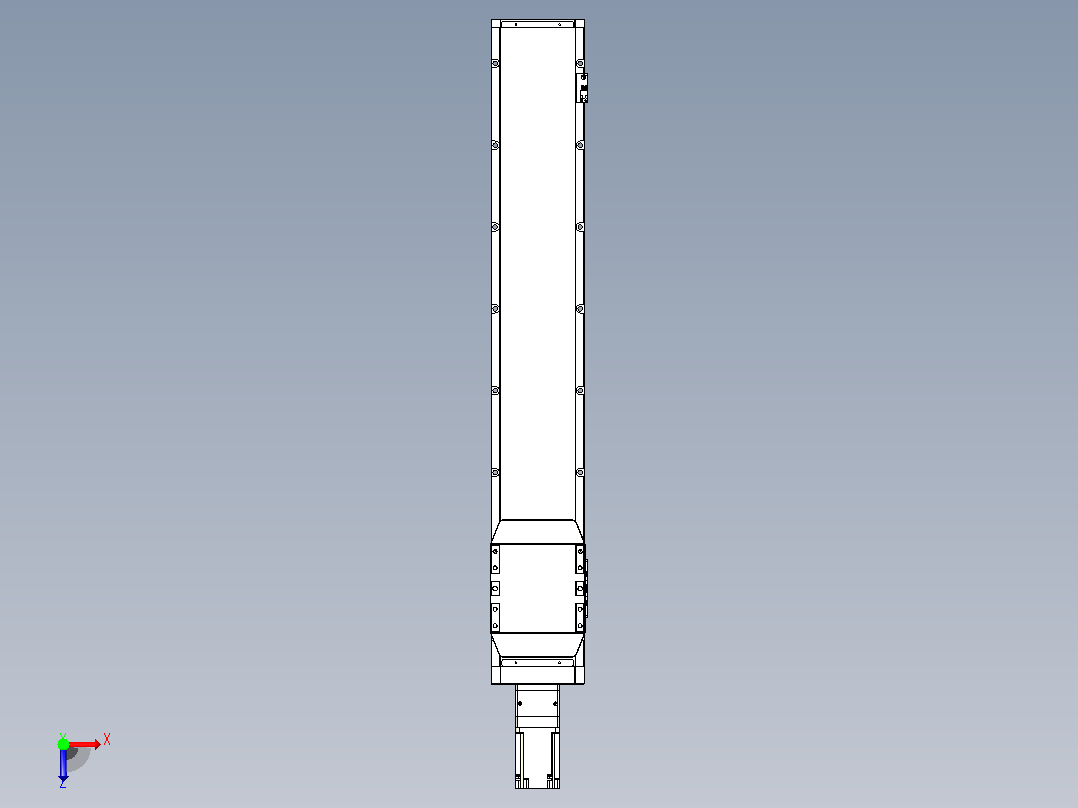 滚珠丝杠直线轴内置导轨TPA-GCR-170-2510C-L900-M-M75-N3俯视图