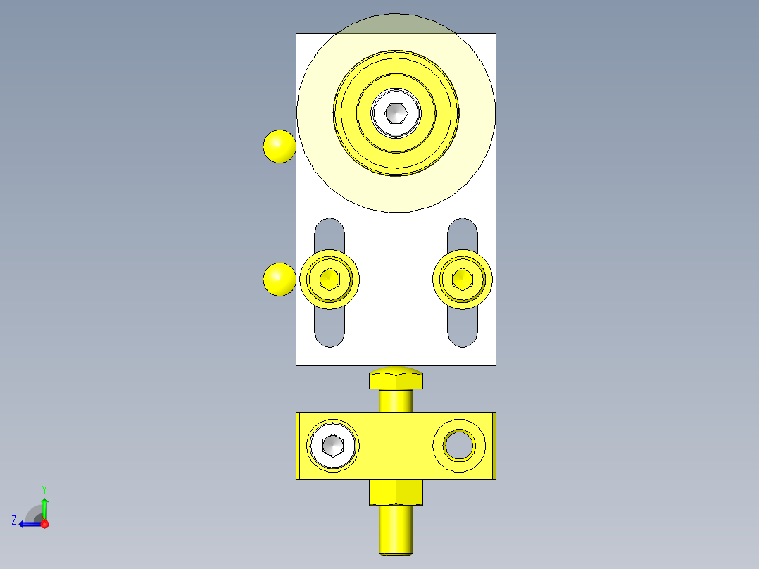 同步传送带用张力装置右视图