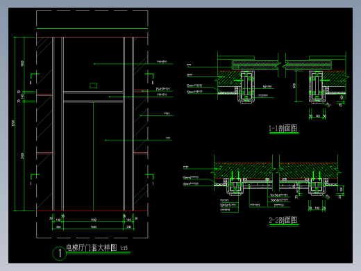 大理石门套及电梯厅门套等七款不同场所的门套图纸