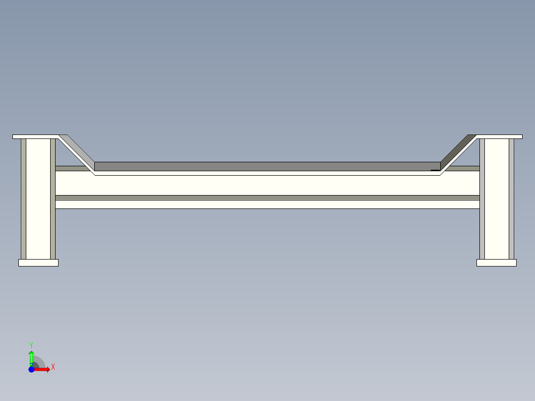 精整处理的金属盖板前视图
