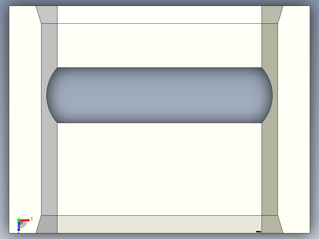 精整处理的金属盖板俯视图