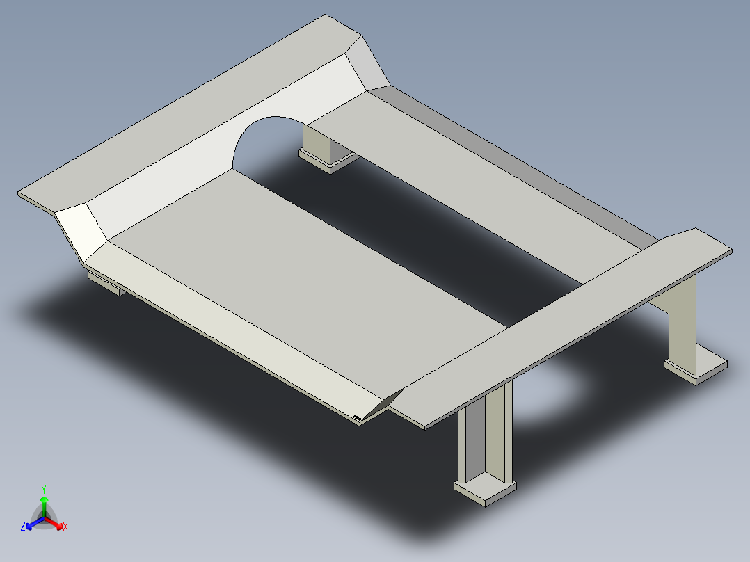精整处理的金属盖板正等轴测图