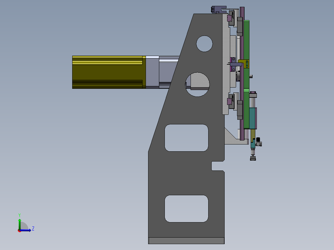 凸轮移载机构3D数模图纸 Solidworks设计 附STEP左视图