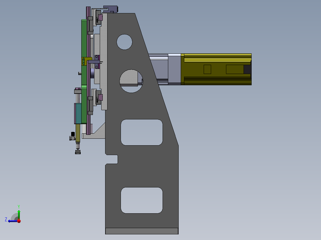 凸轮移载机构3D数模图纸 Solidworks设计 附STEP右视图