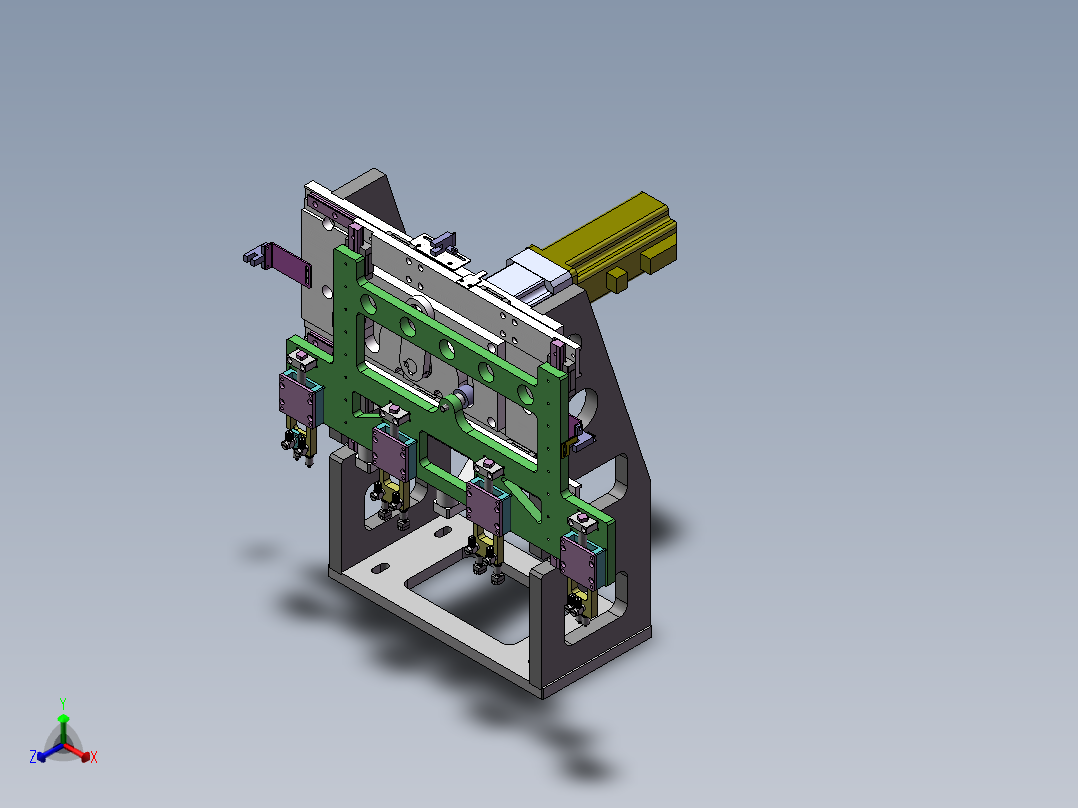 凸轮移载机构3D数模图纸 Solidworks设计 附STEP正等轴测图
