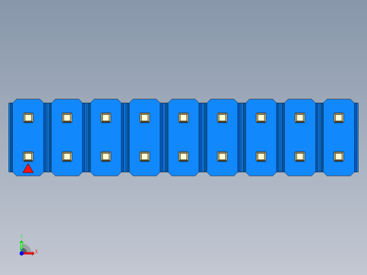 彩色公头100mil（2.54mm）系列-DS1021_blue_2x09p_100mil_Type43_rev1.0前视缩略图