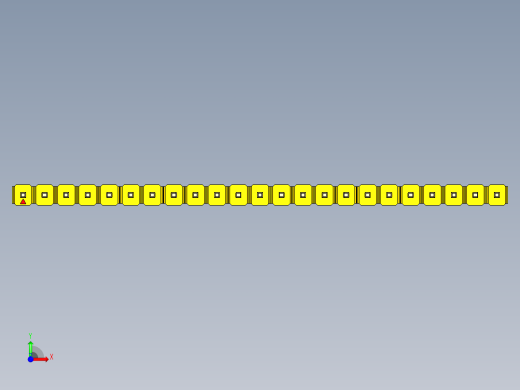 彩色公头100mil（2.54mm）系列-DS1021_yellow_1x23p_100mil_Type5_rev1.0前视缩略图