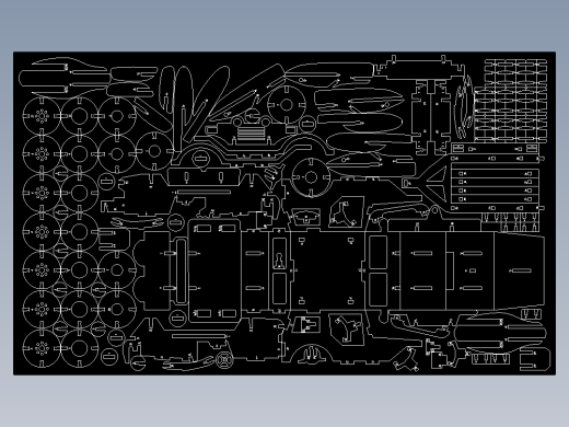 吉普车激光切割立体CAD
