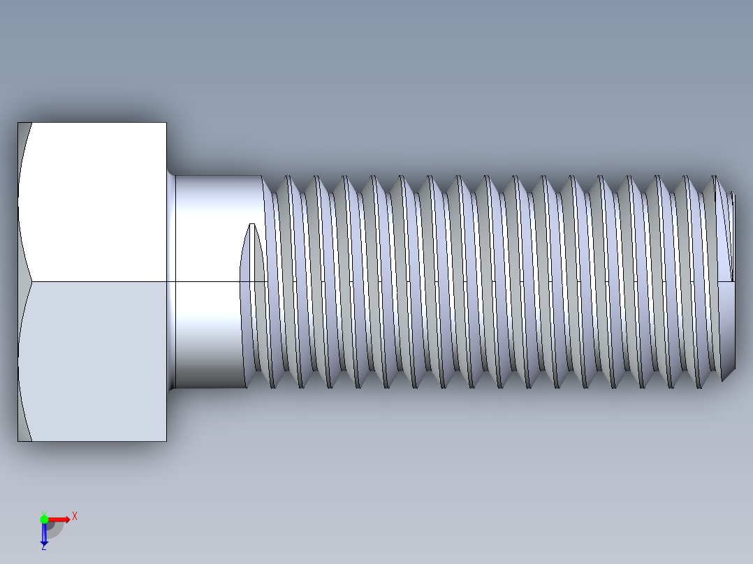 UNC 六角螺栓-Hex Bolt 0.750-10 x 2俯视图
