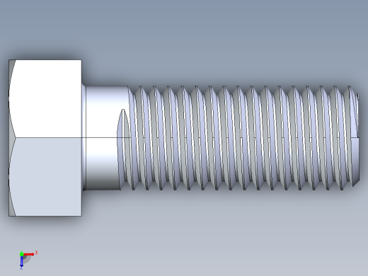 UNC 六角螺栓-Hex Bolt 0.750-10 x 2俯视缩略图