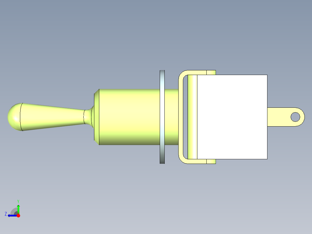 拨动开关右视图