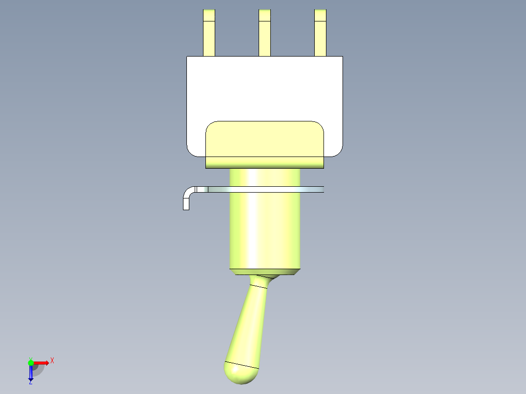 拨动开关俯视图