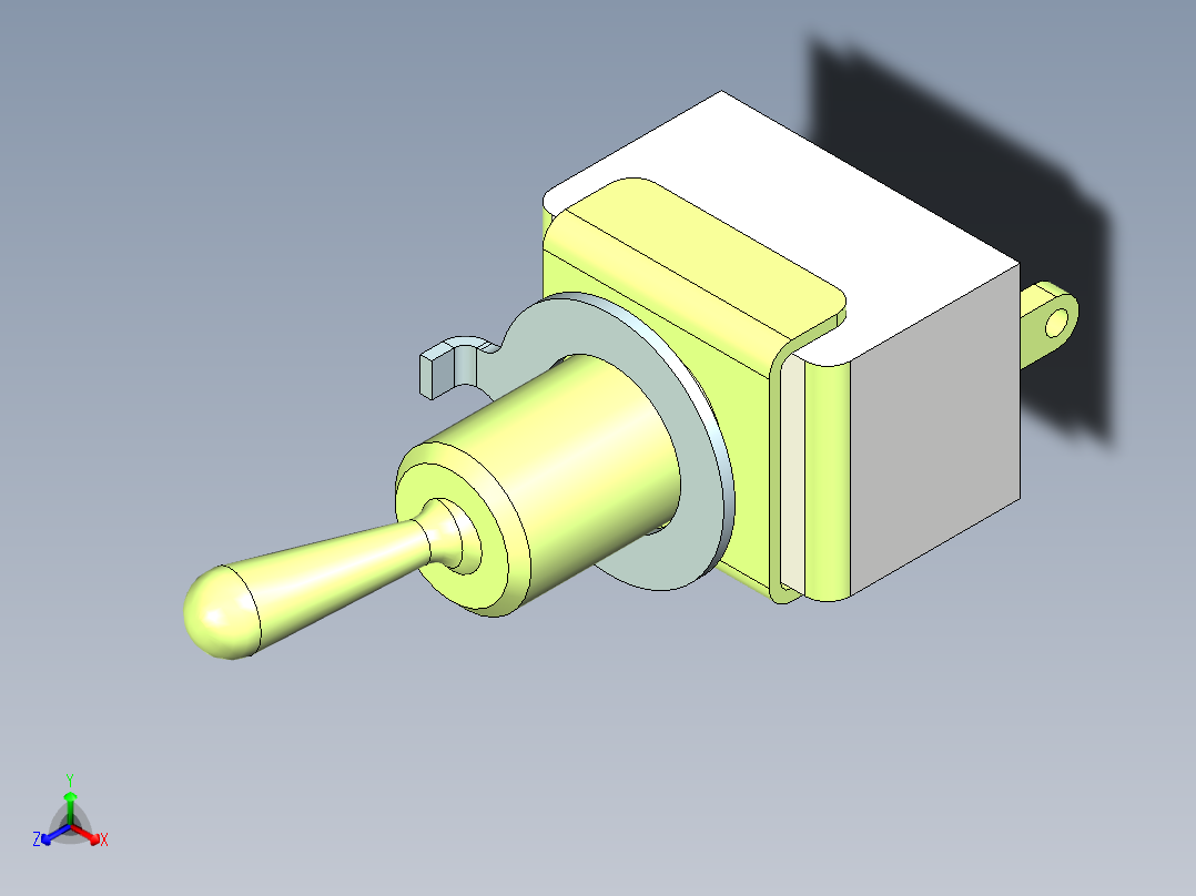 拨动开关正等轴测图