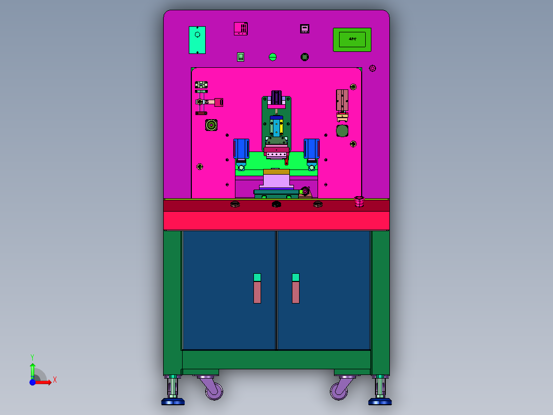 电容触摸屏预本压一体机前视图