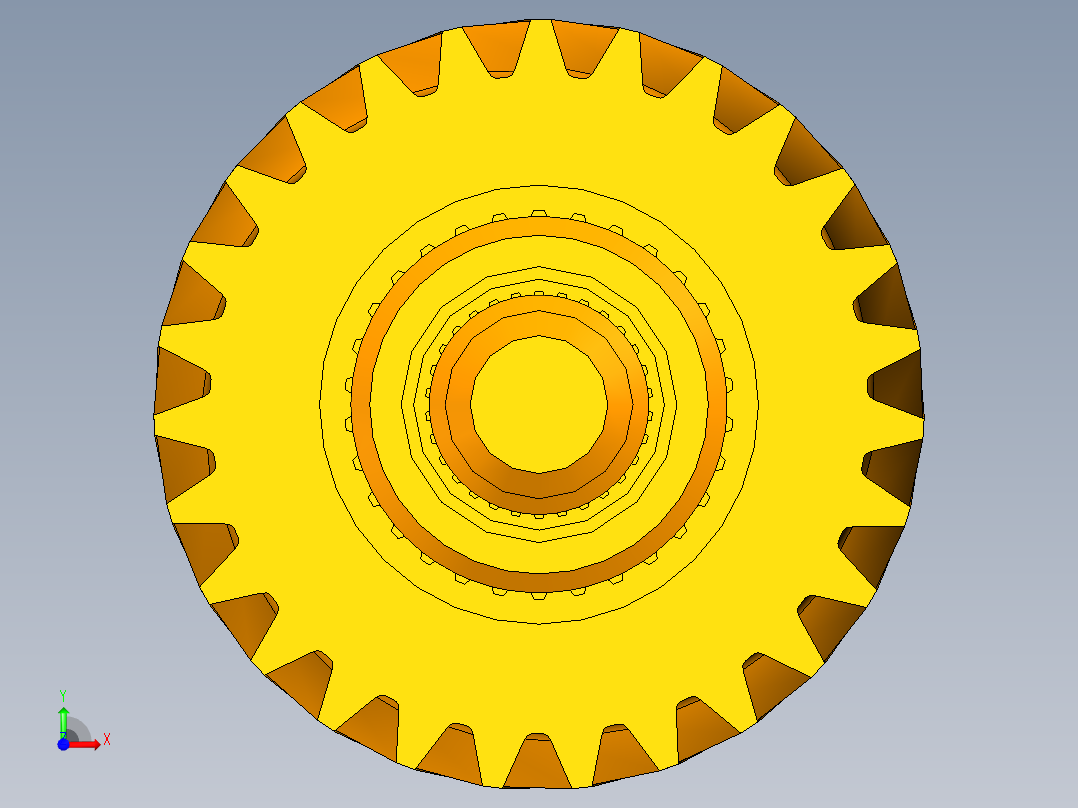 某轿车手动五档变速器设计及有限元分析【含三维catia+CAD图+文档】前视图