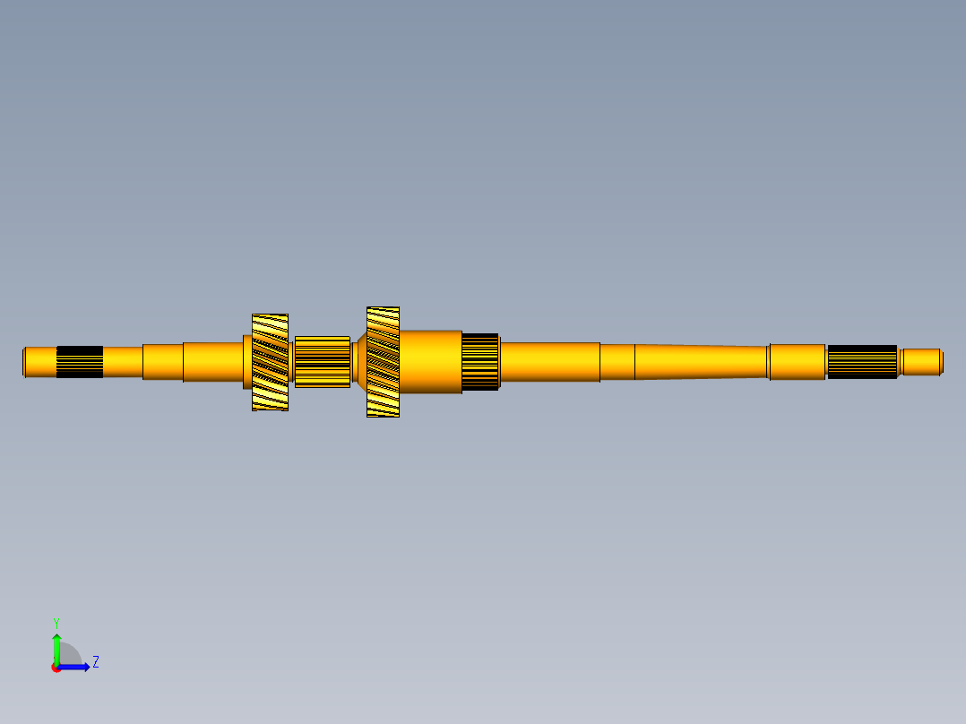 某轿车手动五档变速器设计及有限元分析【含三维catia+CAD图+文档】左视图