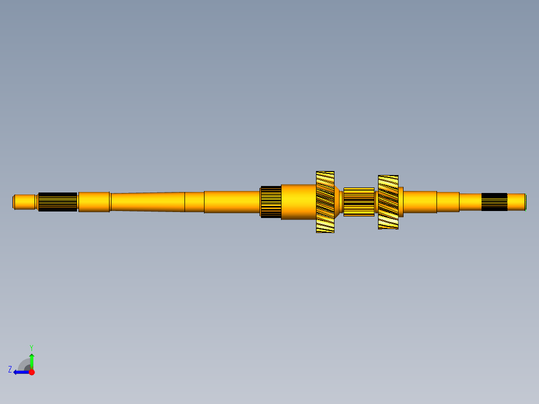 某轿车手动五档变速器设计及有限元分析【含三维catia+CAD图+文档】右视图