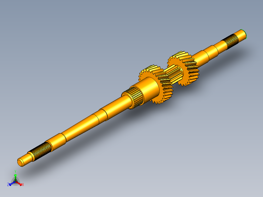 某轿车手动五档变速器设计及有限元分析【含三维catia+CAD图+文档】正等轴测图