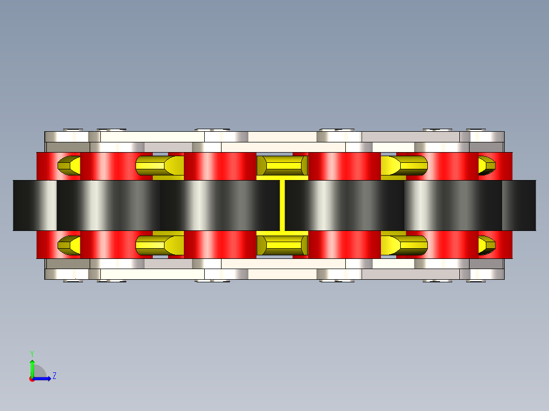 带中心滚子 VRP 的滚子链--stp左视图