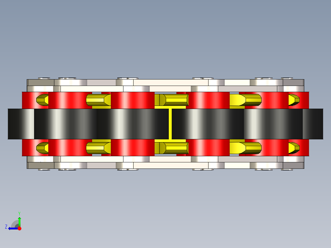 带中心滚子 VRP 的滚子链--stp右视图