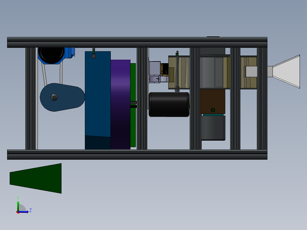 大蒜剥皮机(3)左视图