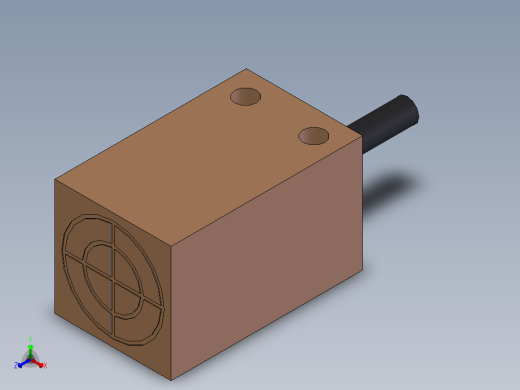 金属接近开关正等轴测缩略图