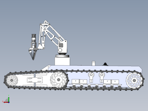 泳池清洁机器人三维建模后视缩略图