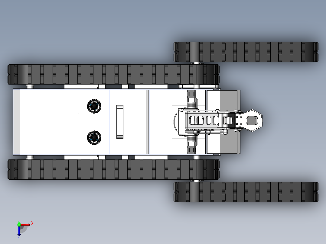 泳池清洁机器人三维建模俯视图
