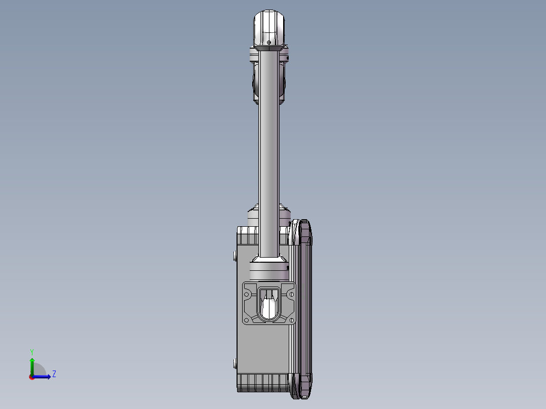 向下锤子墙座+转角+转角+箱体连接器+控制箱左视图