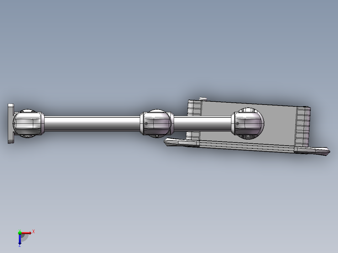 向下锤子墙座+转角+转角+箱体连接器+控制箱俯视图