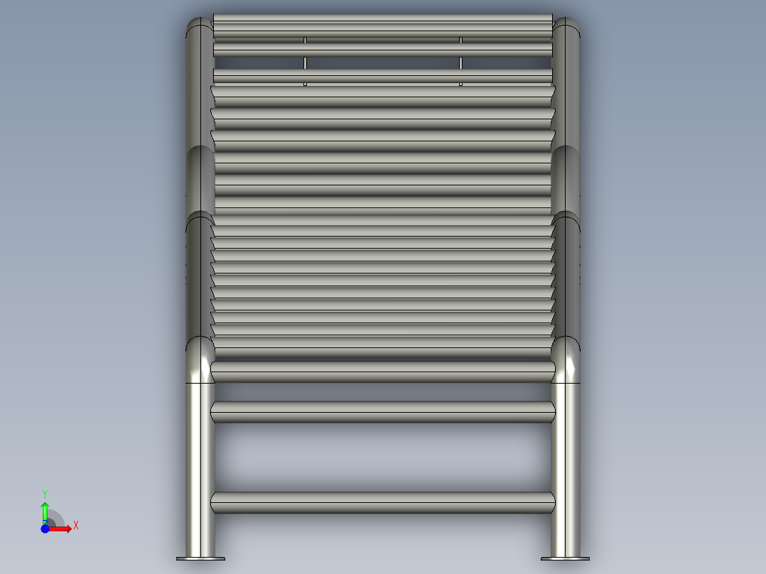 不锈钢躺椅前视图