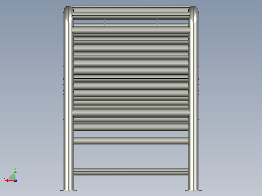 不锈钢躺椅后视图