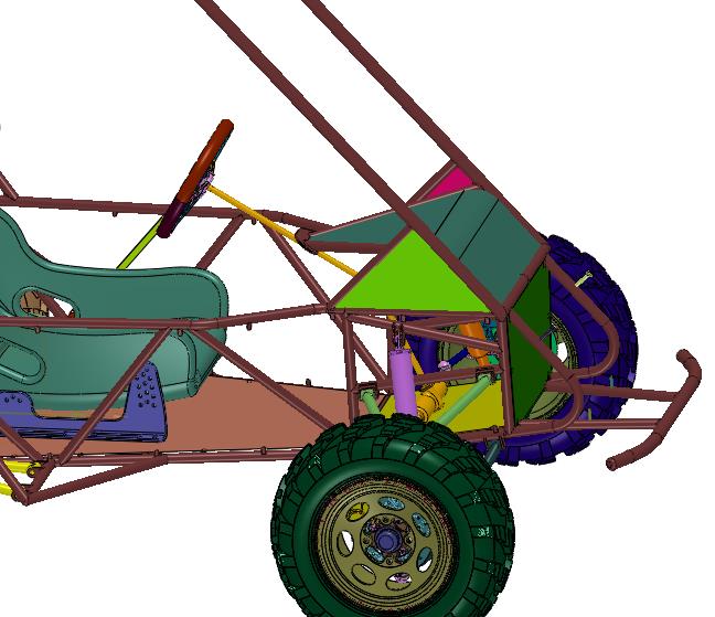 手工自造柴油越野钢管车