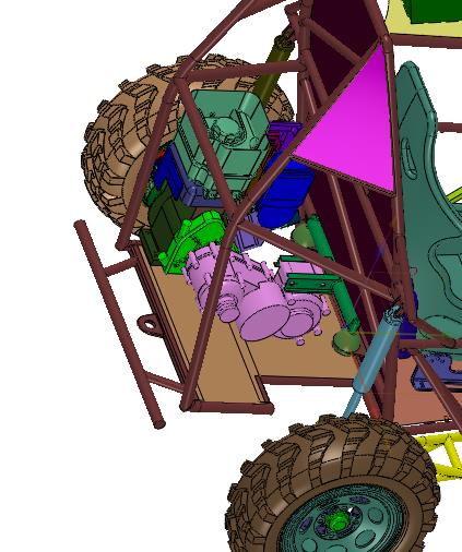 手工自造柴油越野钢管车