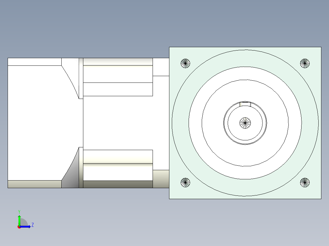 换向器PW140双轴旋转方向不同 PLX120-L1 22-110-145-M8.stp左视图