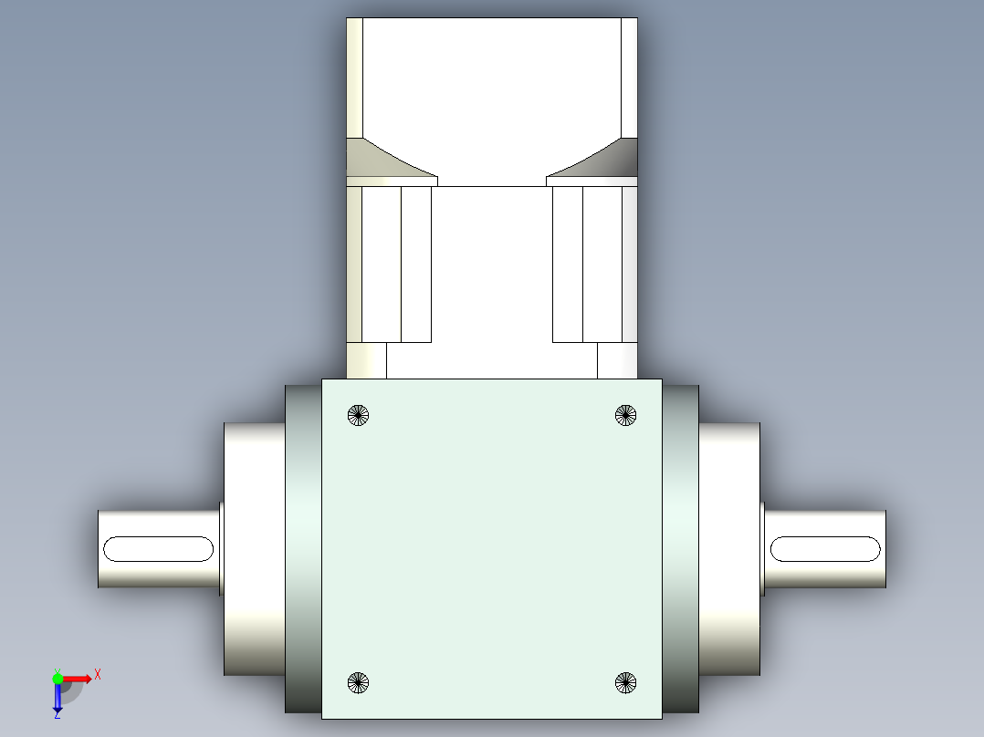 换向器PW140双轴旋转方向不同 PLX120-L1 22-110-145-M8.stp俯视图
