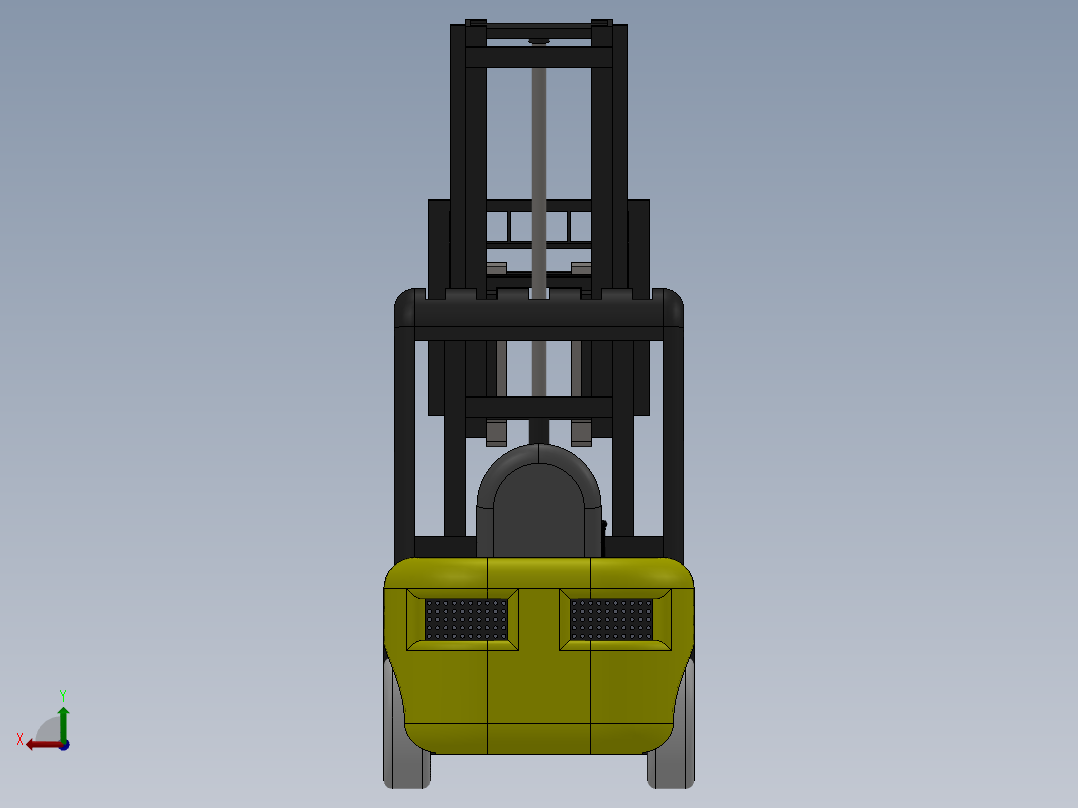 叉车简易模型后视图