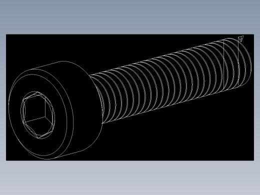 M3 x 0.5mm Thread 14mm LONG SOCKET HEAD CAP SCREW.DWG