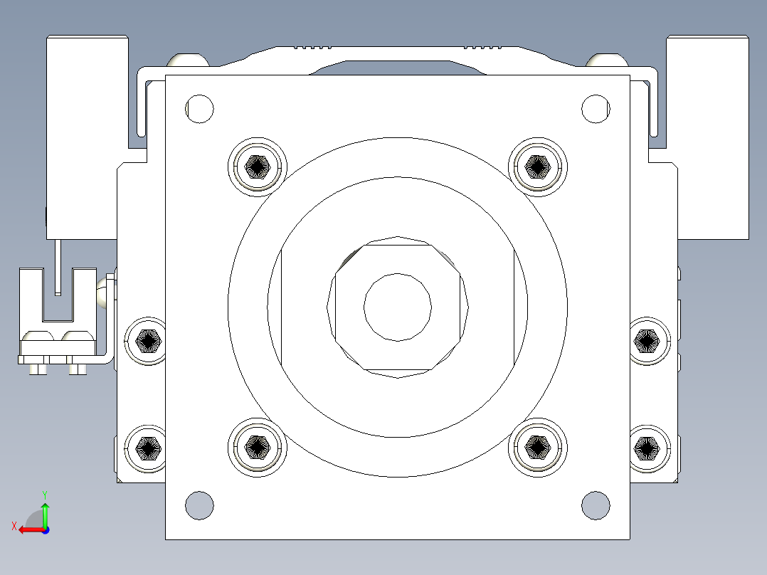 TPA-KNR-100E-2020C-L1200A1-M-F3-N3线性模块铝制底座后视图