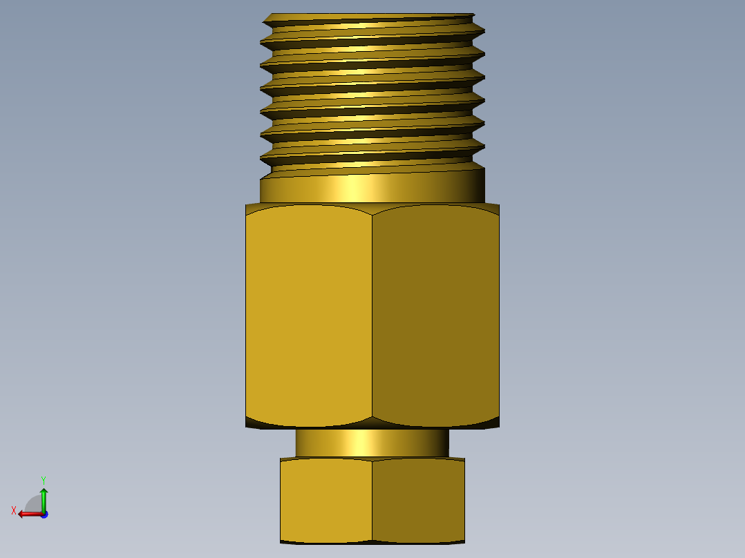 管件接头、螺纹接头、三通(65)后视图