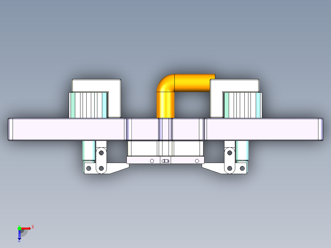 ZX551-B-笔记本CNC工装夹具三维模型CNC2-1010俯视图
