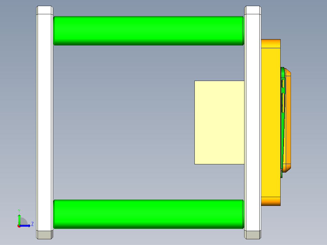 A68CNC笔记本CNC工装夹具三维模型-5左视图