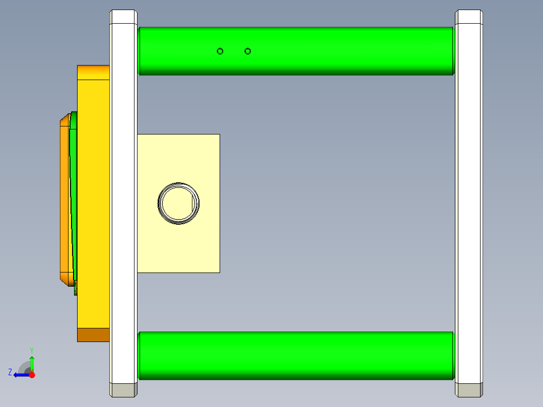 A68CNC笔记本CNC工装夹具三维模型-5右视图
