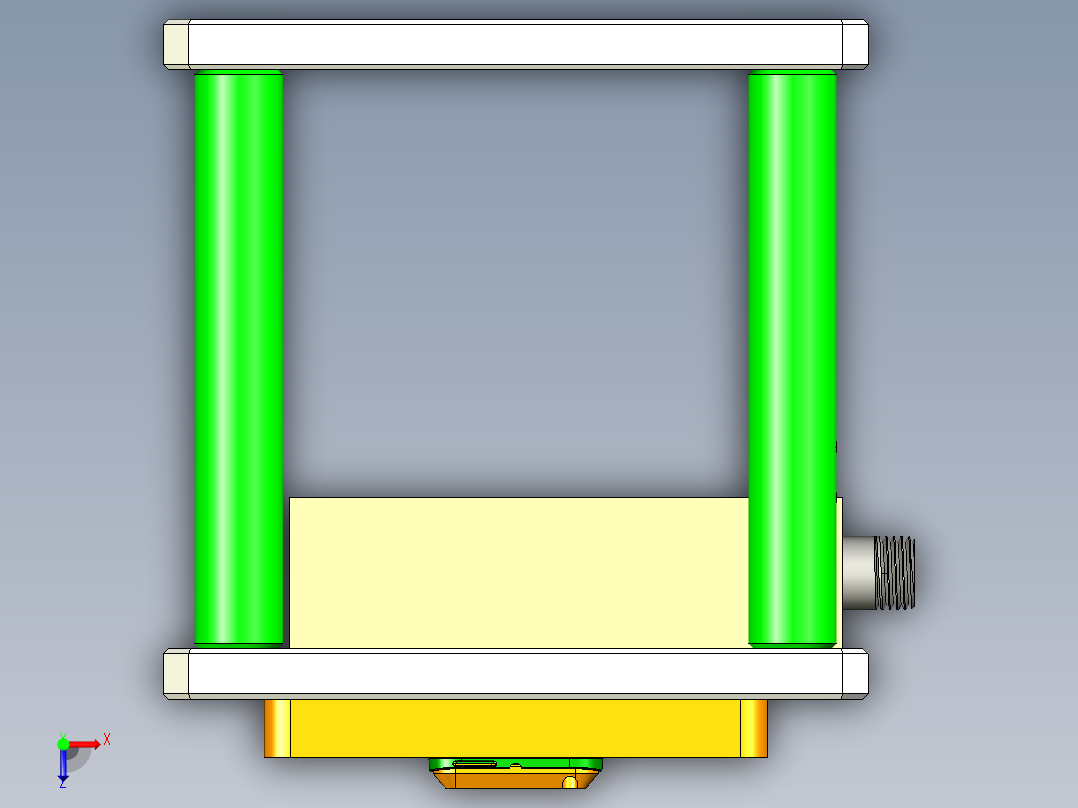 A68CNC笔记本CNC工装夹具三维模型-5俯视图