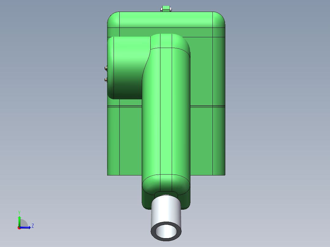 手持式棉花采摘机收获机（sw14可编辑+cad+说明书）左视图